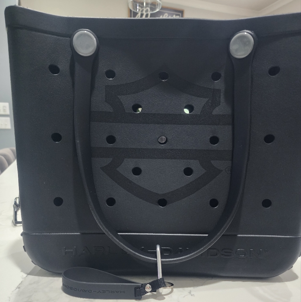 Harley-Davidson Black Tote with Perforated Design